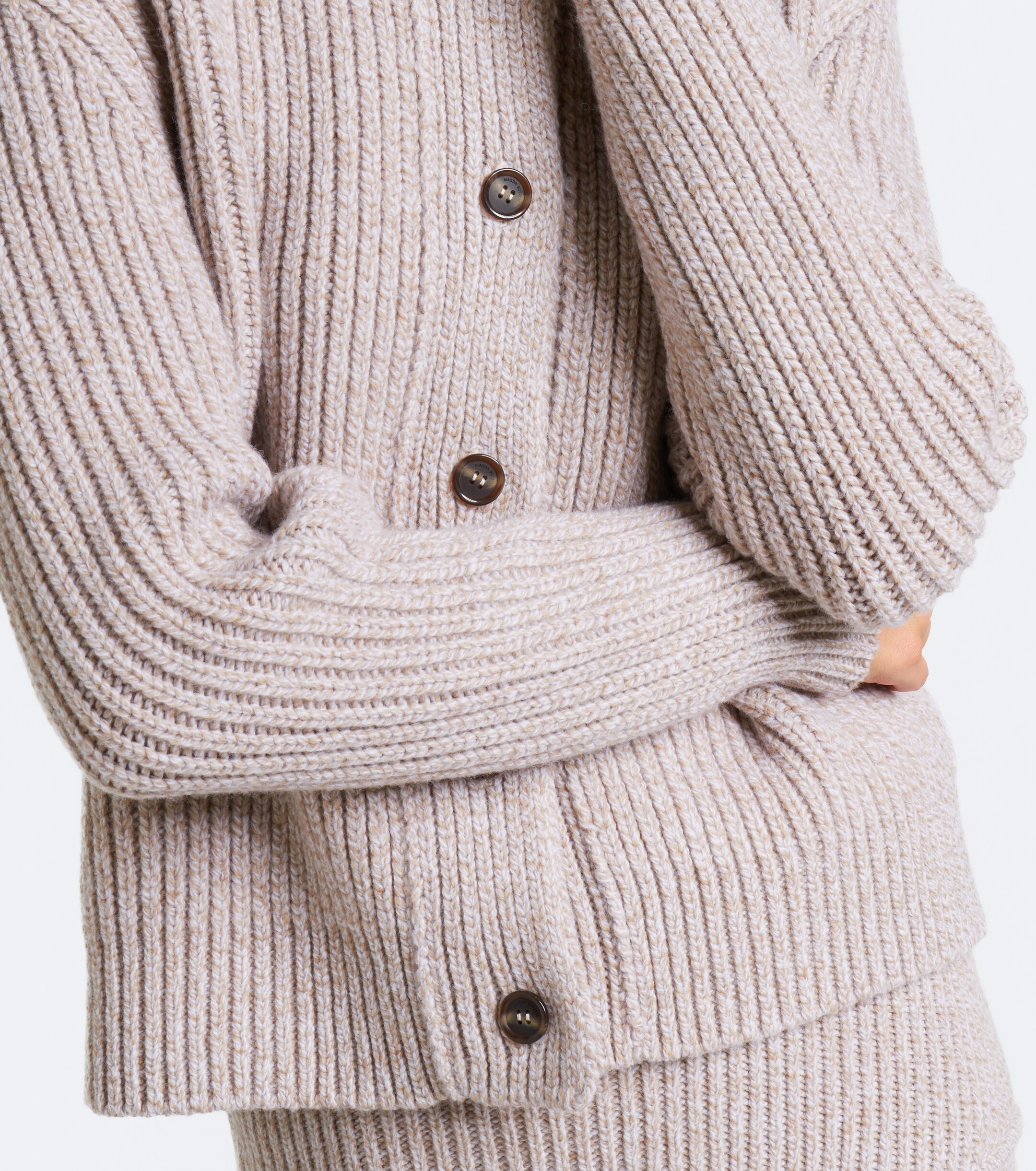 Magda Butrym Magda Butrym Ribbed-knit wool cardigan