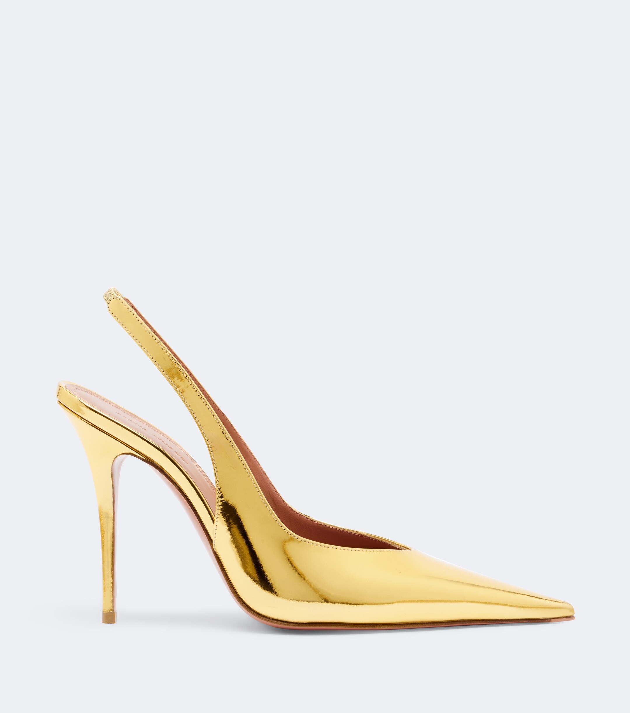 AMINA MUADDI Amina Muaddi Anok metallic leather slingback pumps