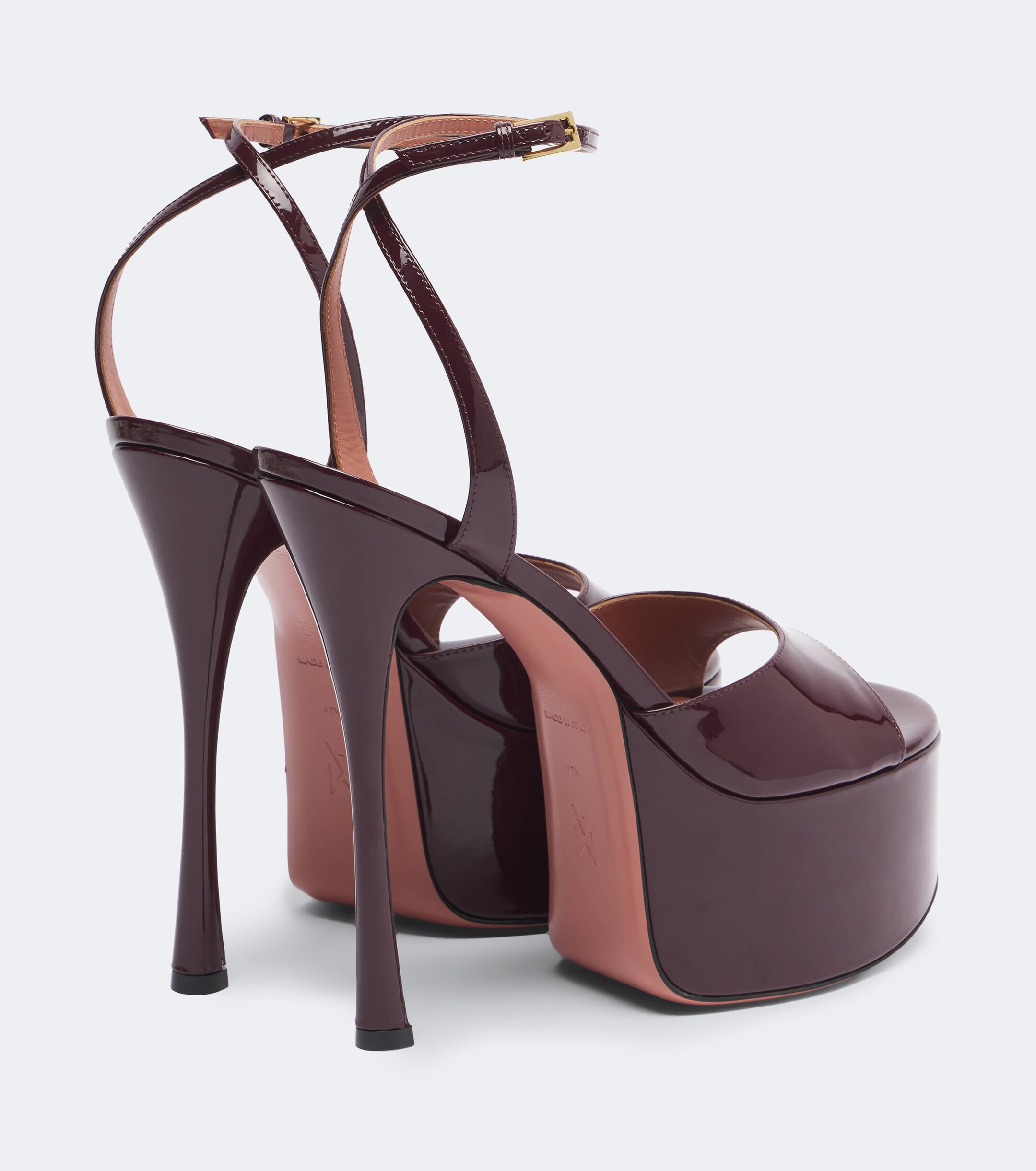 AMINA MUADDI Amina Muaddi Aya patent leather platform sandals