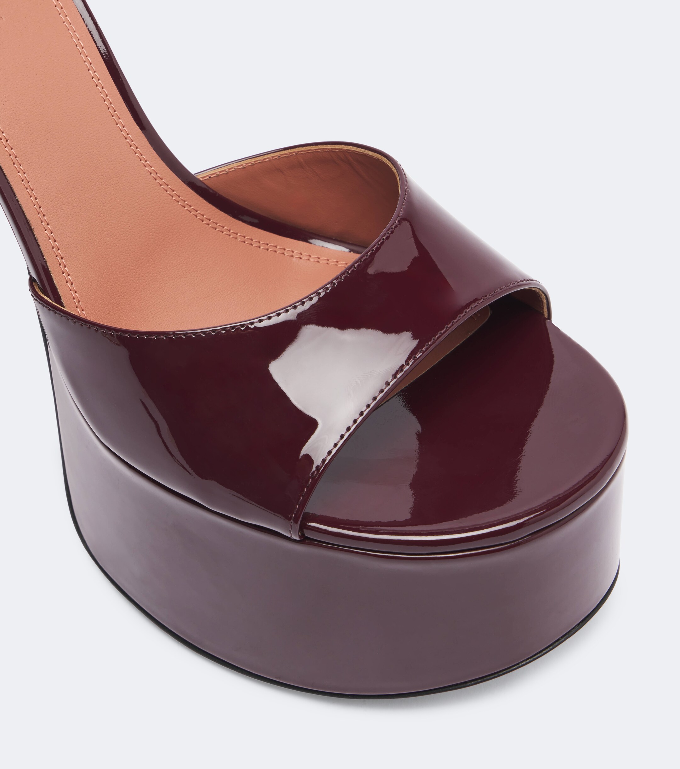 AMINA MUADDI Amina Muaddi Aya patent leather platform sandals