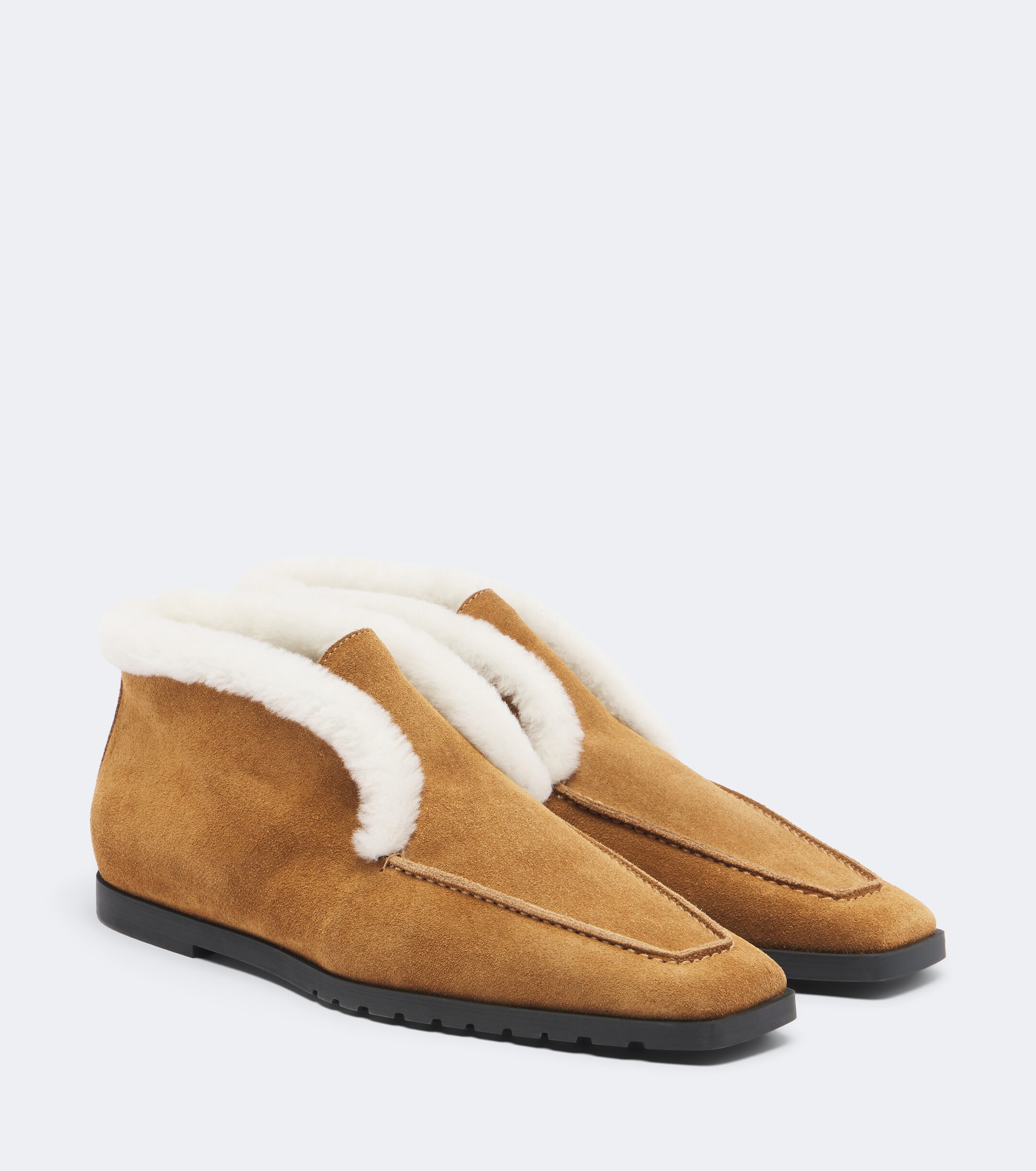 TOTEME Toteme Shearling-lined suede ankle boots