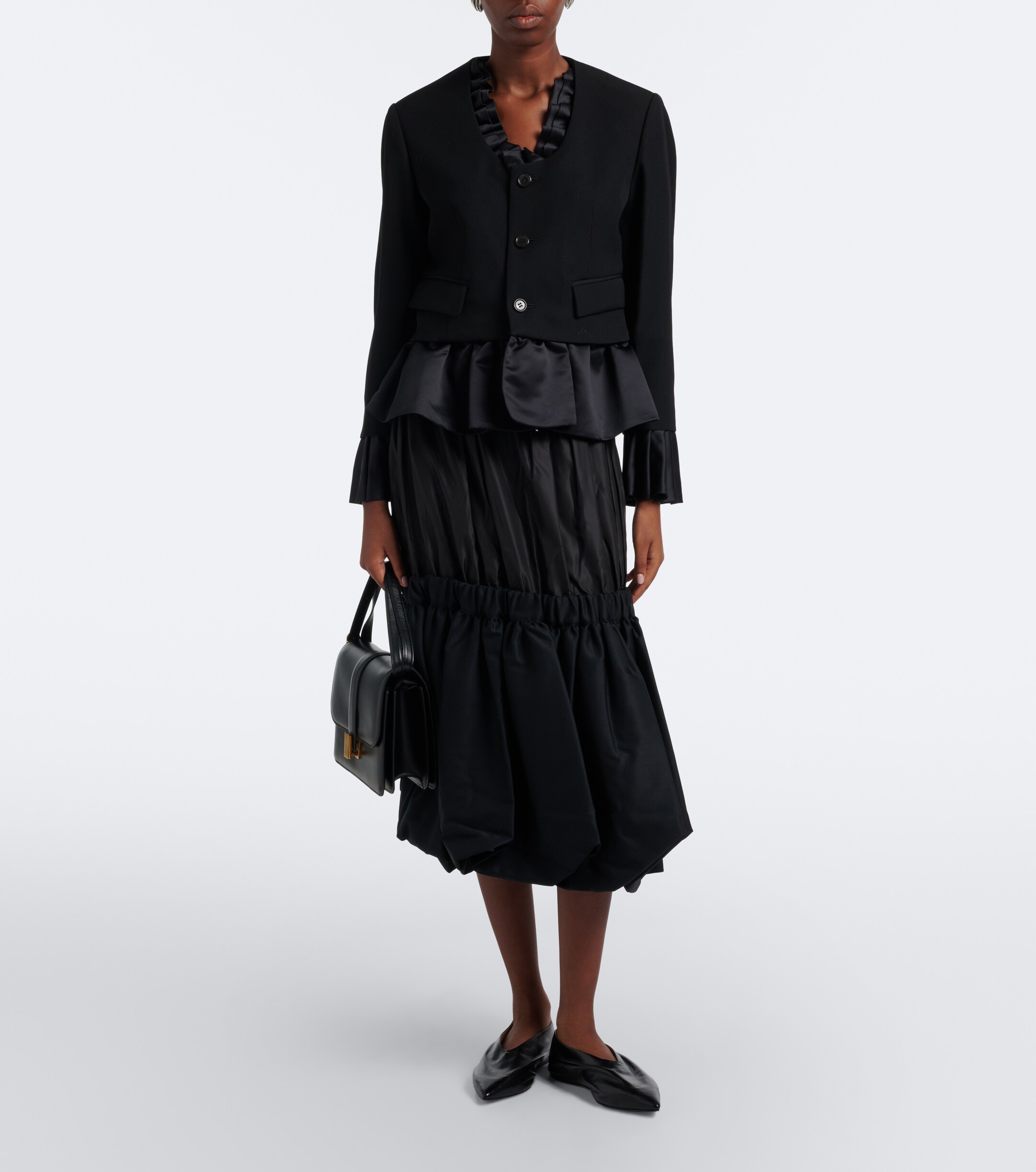 Noir Kei Ninomiya Noir Kei Ninomiya Tiered midi skirt