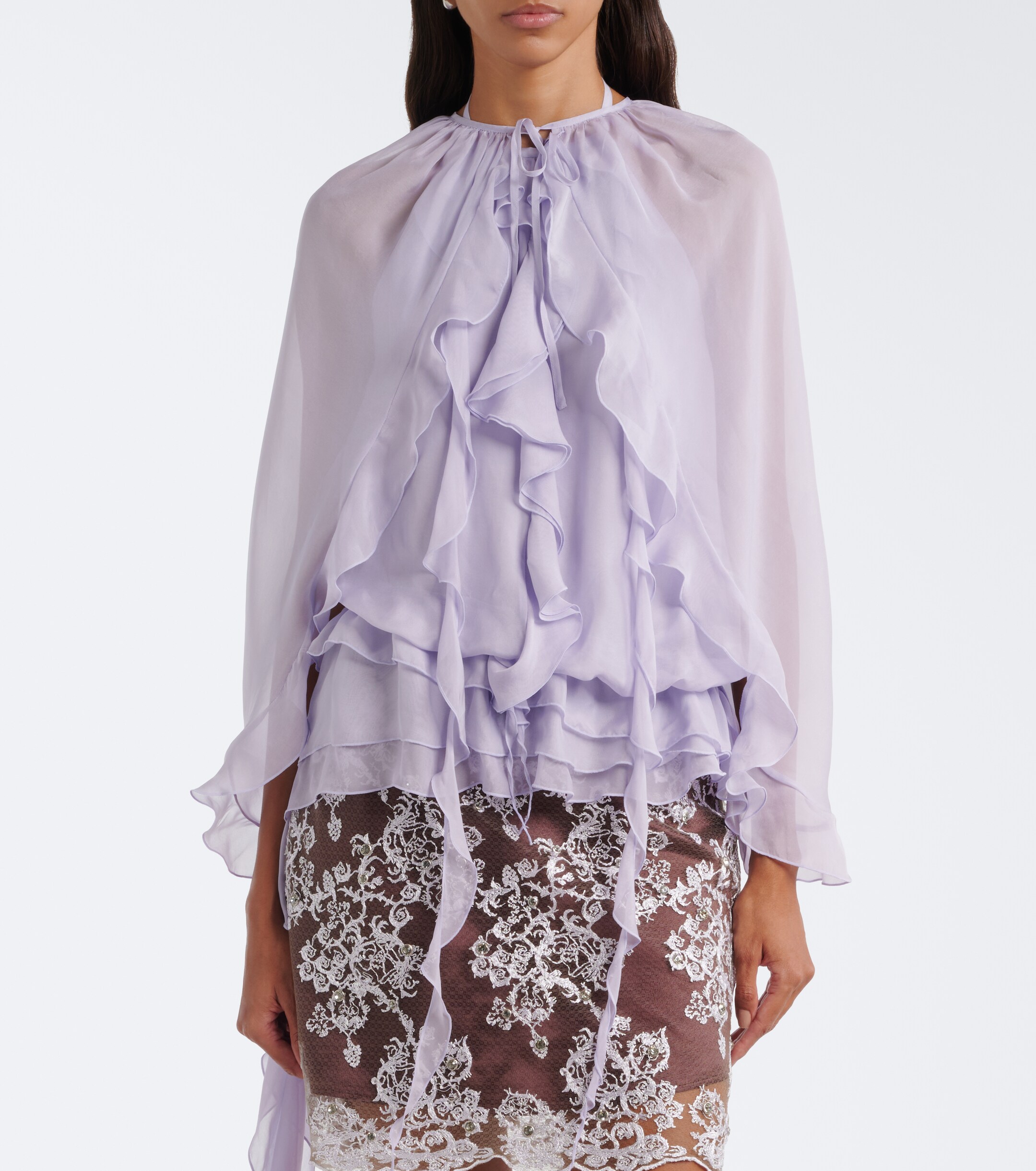 Jacques Wei Jacques Wei Ruffled chiffon blouse