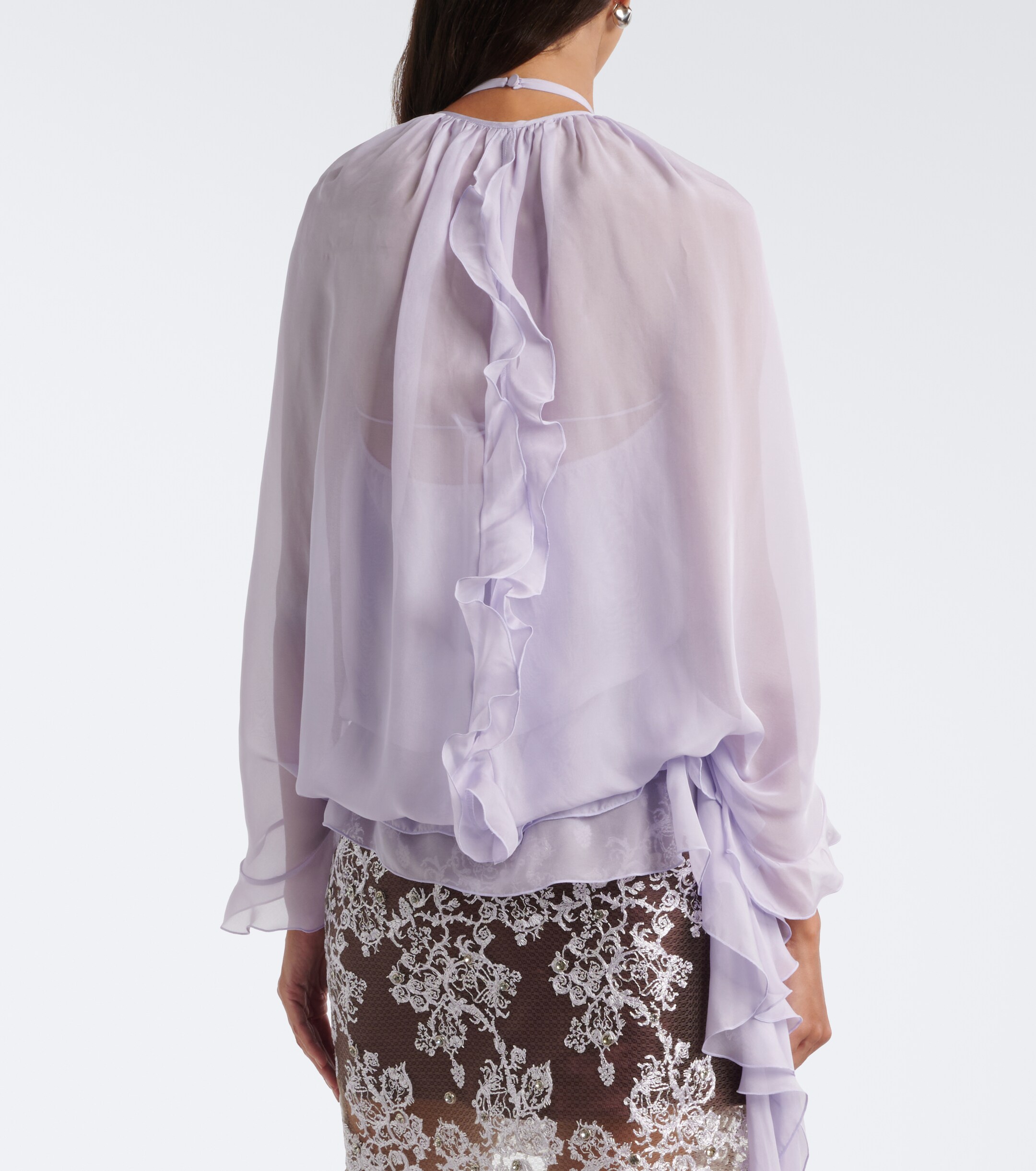 Jacques Wei Jacques Wei Ruffled chiffon blouse