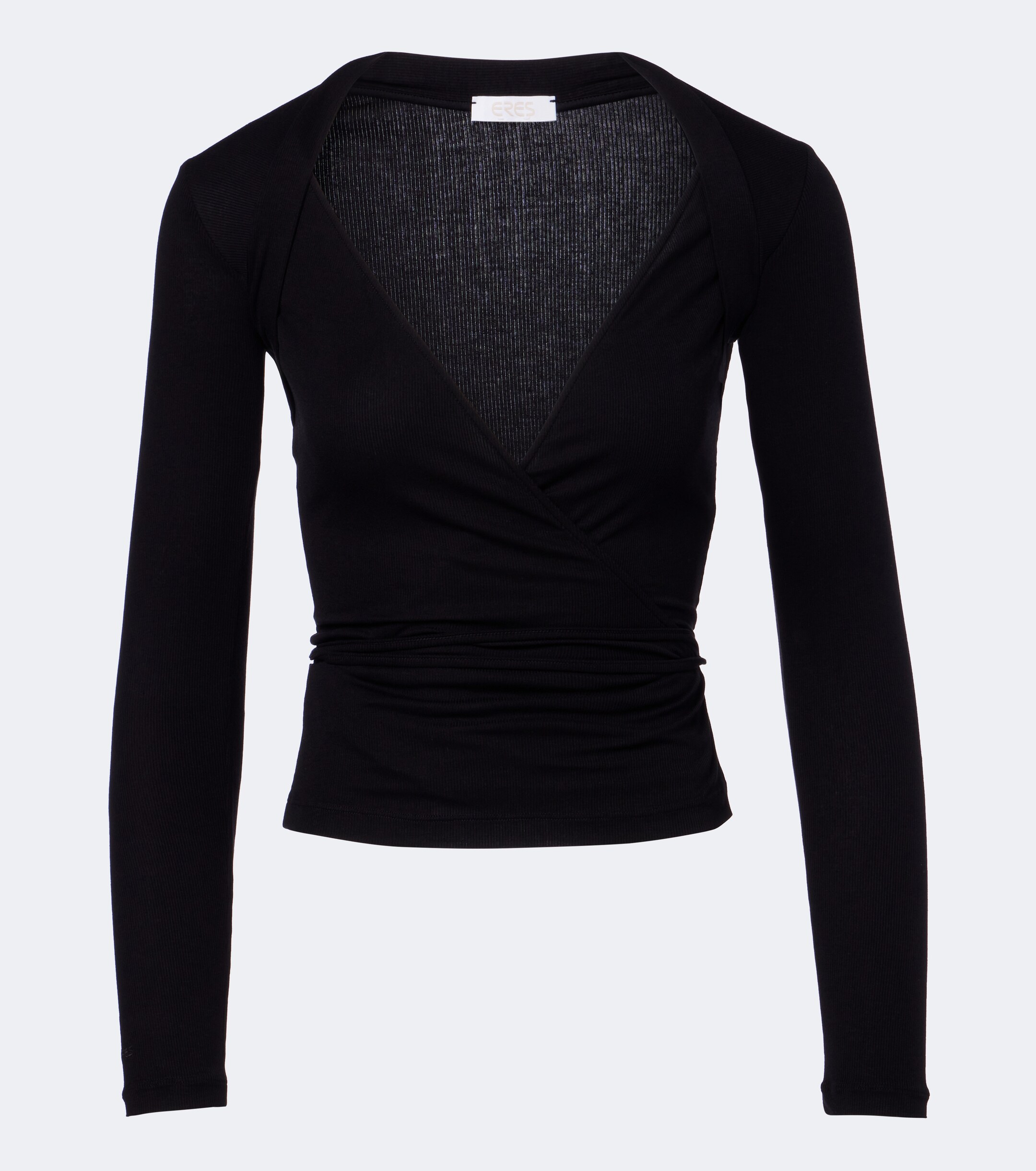 Eres Eres Charlotte ribbed-knit wrap top