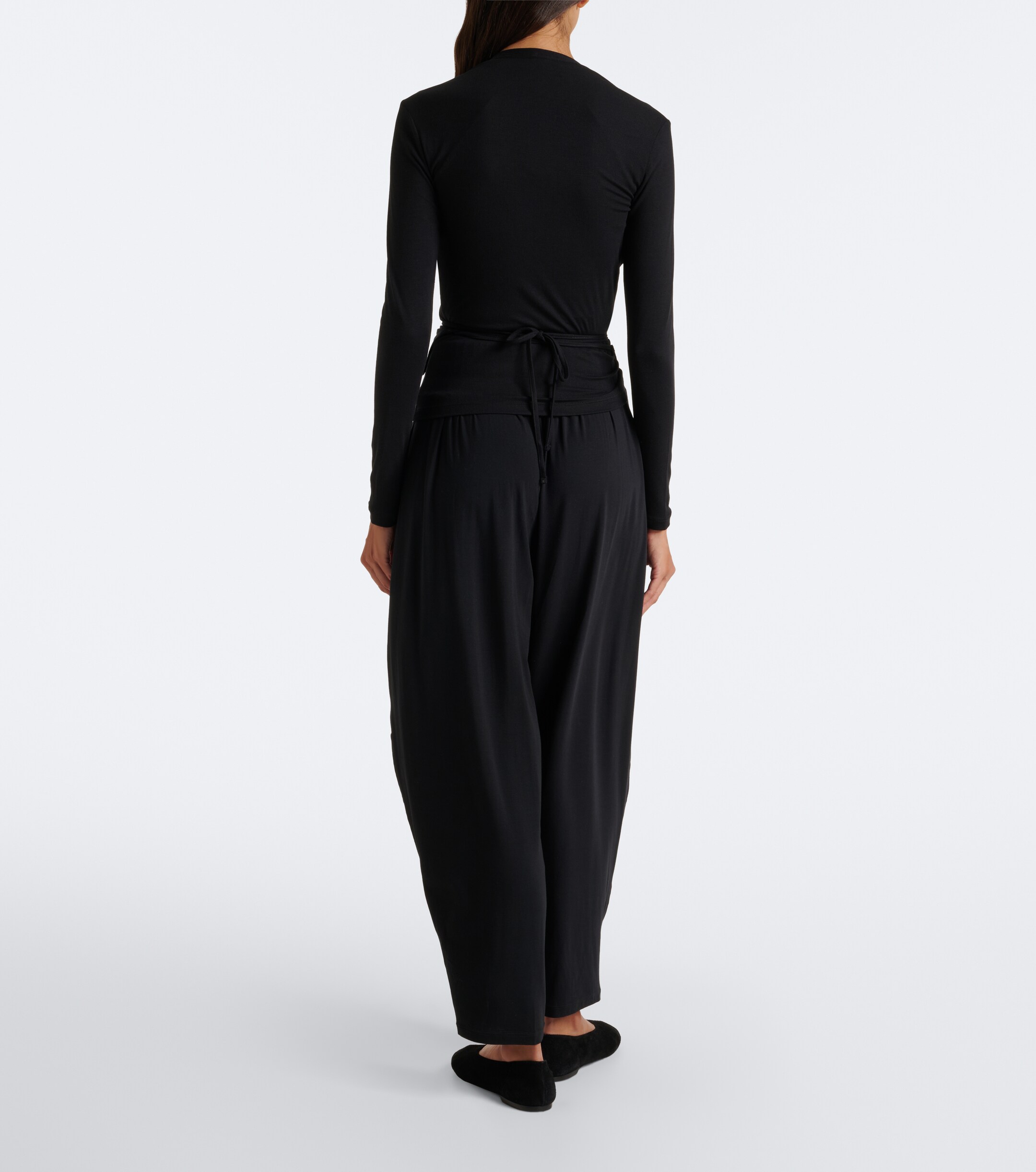 Eres Eres Charlotte ribbed-knit wrap top