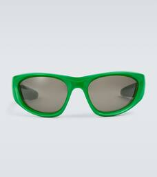 bottega veneta cone wraparound sunglasses