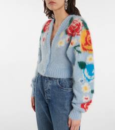 Miu Miu - Floral jacquard mohair-blend 