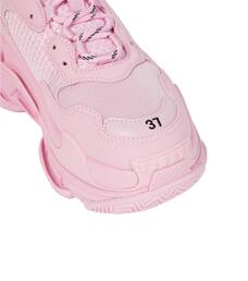 balenciaga triple s faux fur lined sneakers