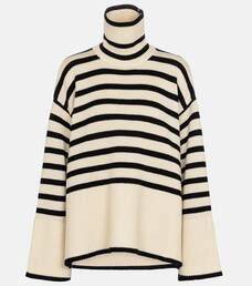 Totême, Striped Wool and Cotton Sweater, Women, Beige, S, Knitwear