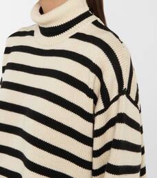 Totême, Striped Wool and Cotton Sweater, Women, Beige, S, Knitwear