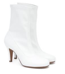 white sock fit ankle boots