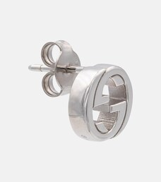 gucci silver interlocking g earrings