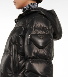 prada leather puffer jacket