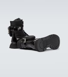 prada combat boots with pockets