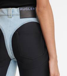 Mugler - Spiral high-rise slim jeans 