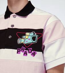 prada striped polo shirt