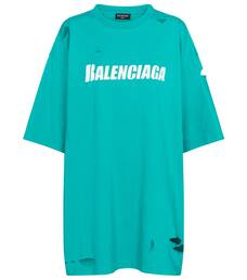 Balenciaga - Logo cutout cotton T-shirt 