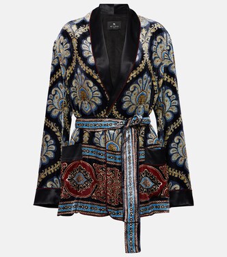 Printed velvet wrap jacket | Etro