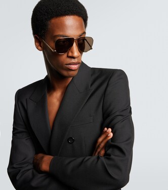 SL 690 aviator sunglasses in gold - Saint Laurent | Mytheresa