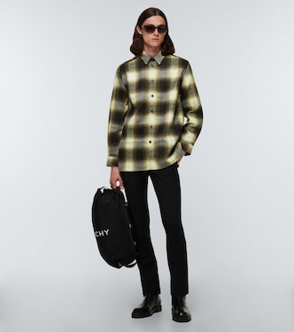 4G-jacquard checked wool shirt in multicoloured - Givenchy | Mytheresa