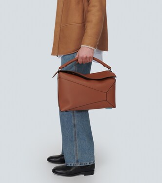 Tote Puzzle Large aus Leder in Braun - Loewe | Mytheresa