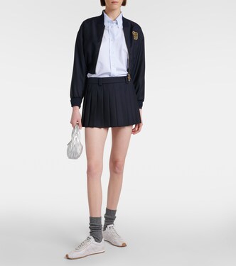 Sneakers aus Leder in Weiß - Miu Miu | Mytheresa 