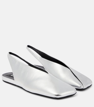 Metallic slingback mules | Jil Sander