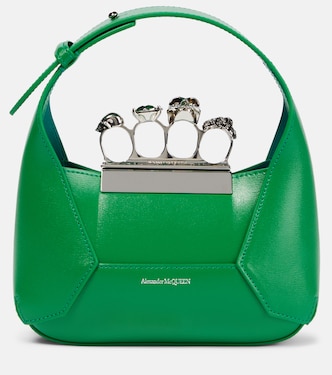 Jewelled Mini leather tote bag | Alexander McQueen