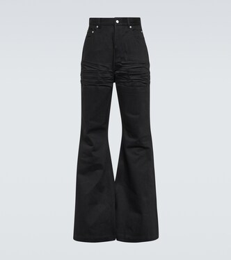 Textured flared jeans  | Rick Owens