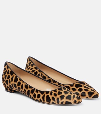 BB animal-print calf hair ballet flats | Manolo Blahnik