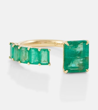 Bagues Floating Emerald en or 18 ct et émeraudes | Shay Jewelry