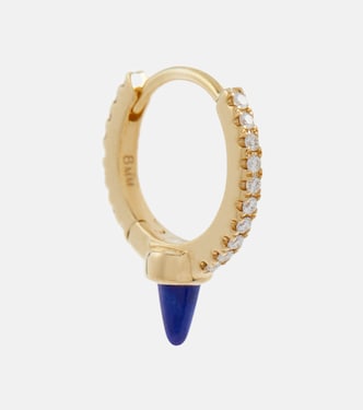 Eternity 18kt gold single earring with diamonds | Maria Tash