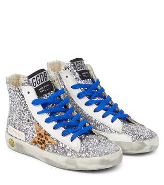 Francy glitter high-top sneakers | Golden Goose Kids