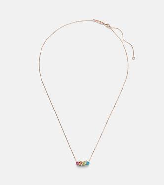 Nadima 14kt rose gold necklace with topaz, citrine and diamonds | Suzanne Kalan