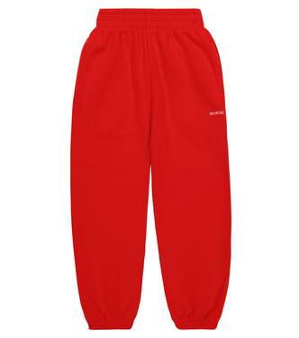 Logo cotton jersey sweatpants | Balenciaga Kids