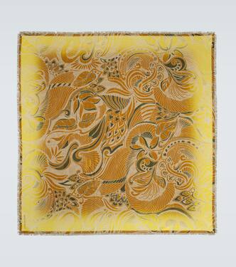 Floral printed silk scarf | Dries Van Noten