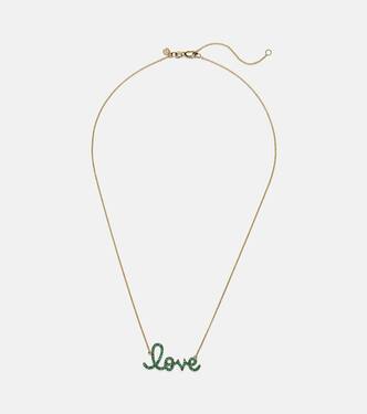 Love 14kt gold necklace with diamonds | Sydney Evan