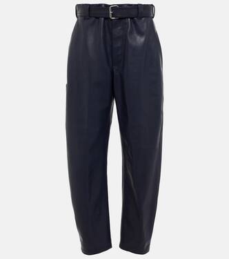 Belted wide-leg leather pants | Bottega Veneta