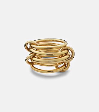 Aquarius 18kt gold linked rings | Spinelli Kilcollin