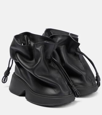 Flamenco leather wedge ankle boots | Loewe