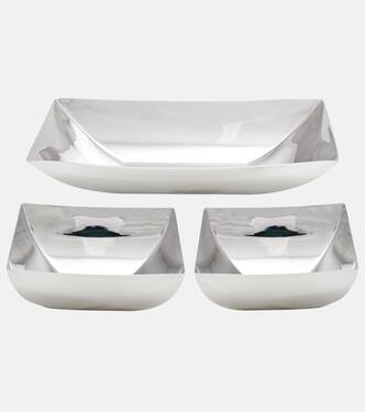 Linea Q set of 3 stainless steel bowls | Sambonet