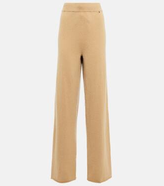 N°104 Trousers wide-leg cashmere-blend pants | Extreme Cashmere