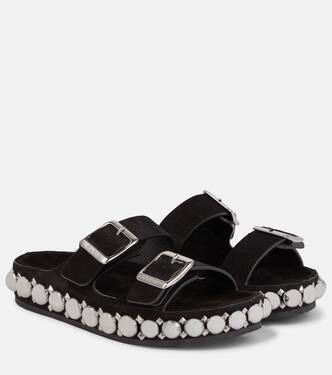 Sandali Bombe in suede con borchie | Alaïa