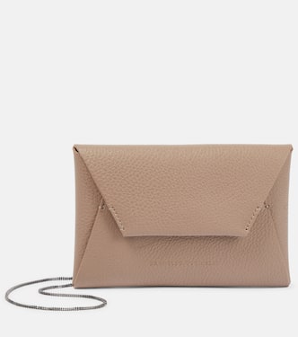 Leather shoulder bag | Brunello Cucinelli