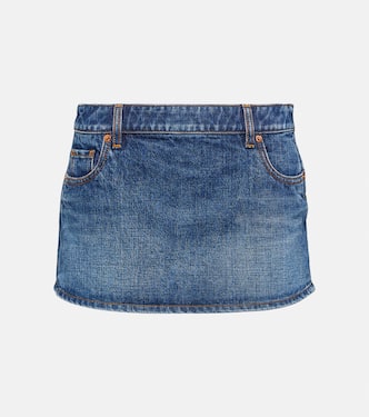 Low-rise denim miniskirt | Valentino