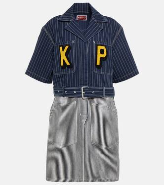 Belted striped denim minidress | Kenzo