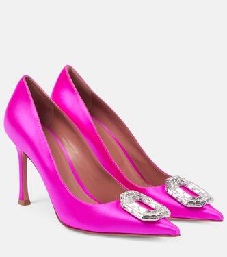 Camelia satin pumps | Amina Muaddi
