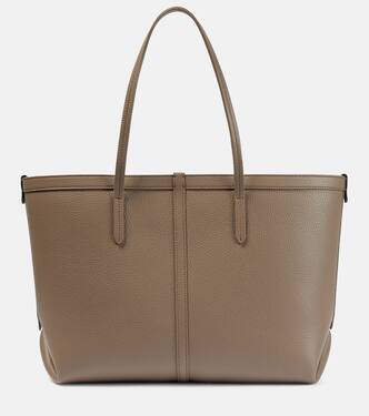 Medium leather tote bag | Brunello Cucinelli