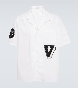 Embroidered cotton bowling shirt | Valentino